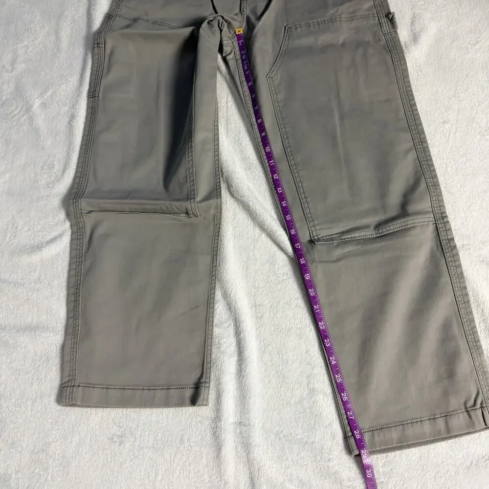 Hollister Baggy Stretch Carpenter Pants Men’s 30x30 Taupe Utility Workwear NWT